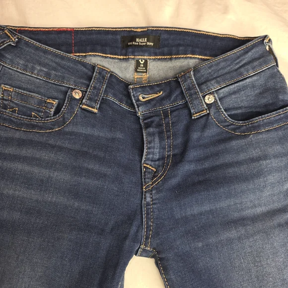 True Religion Indigo Women's Straight Leg Jeans - Picture 3 of 3